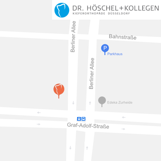 Link zu Google Maps: Düsseldorf, Berliner Allee 61, Dr. Höschel & Kollegen